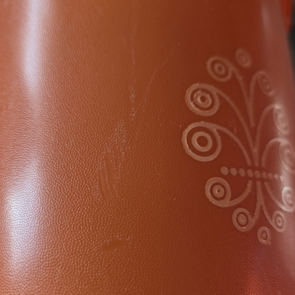 Tupperware Harvest Orange Florentine Dutch Tulip Retro 70s Canister Set 2-Piece - Picture 12 of 12